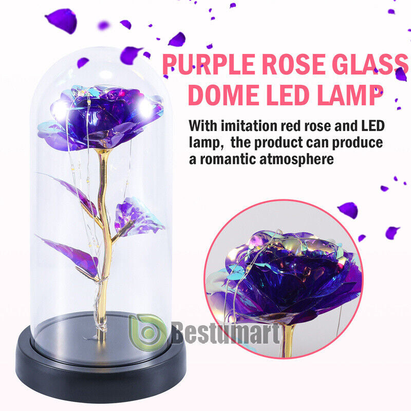 Rose LED Light Glass Gifts for Wife Women Mom Her Christmas Girlfriend Birthday